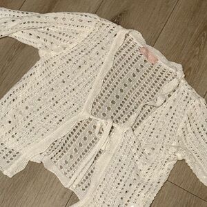 White Crochet Cardigan